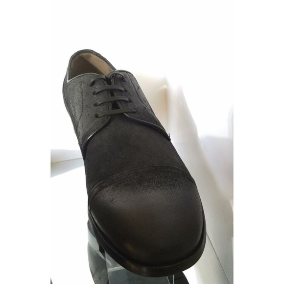 NEW DOLCE & GABBANA Men\'s Black Velour Cap Toe Lace Up Shoes main image 10